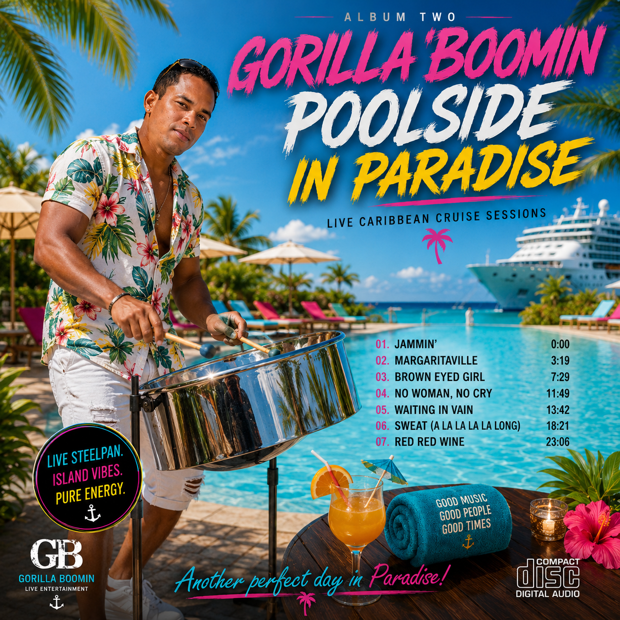 Poolside in Paradise album cover artwork